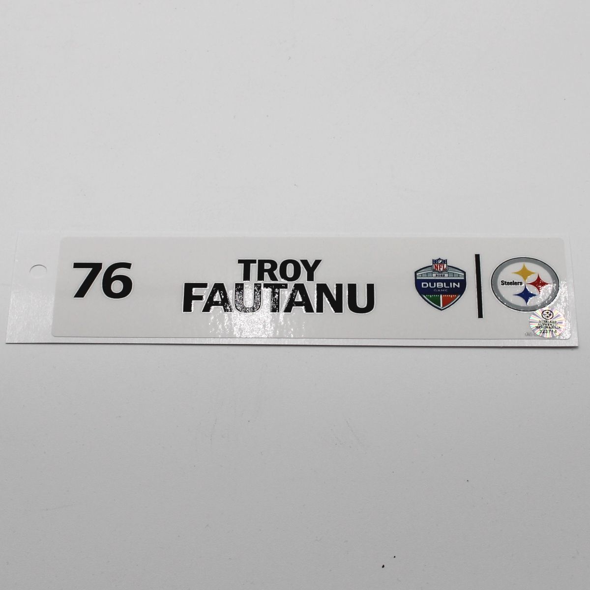 Pittsburgh Steelers #76 Troy Fautanu Team Issued Locker Room Tag vs Minnesota Vikings 9.28.25