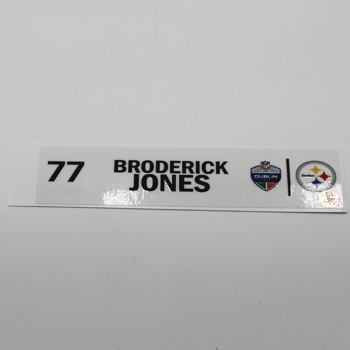 Pittsburgh Steelers #77 Broderick Jones Team Issued Locker Room Tag vs Minnesota Vikings 9.28.25
