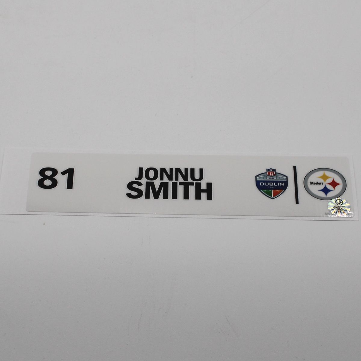 Pittsburgh Steelers #81 Jonnu Smith Team Issued Locker Room Tag vs Minnesota Vikings 9.28.25