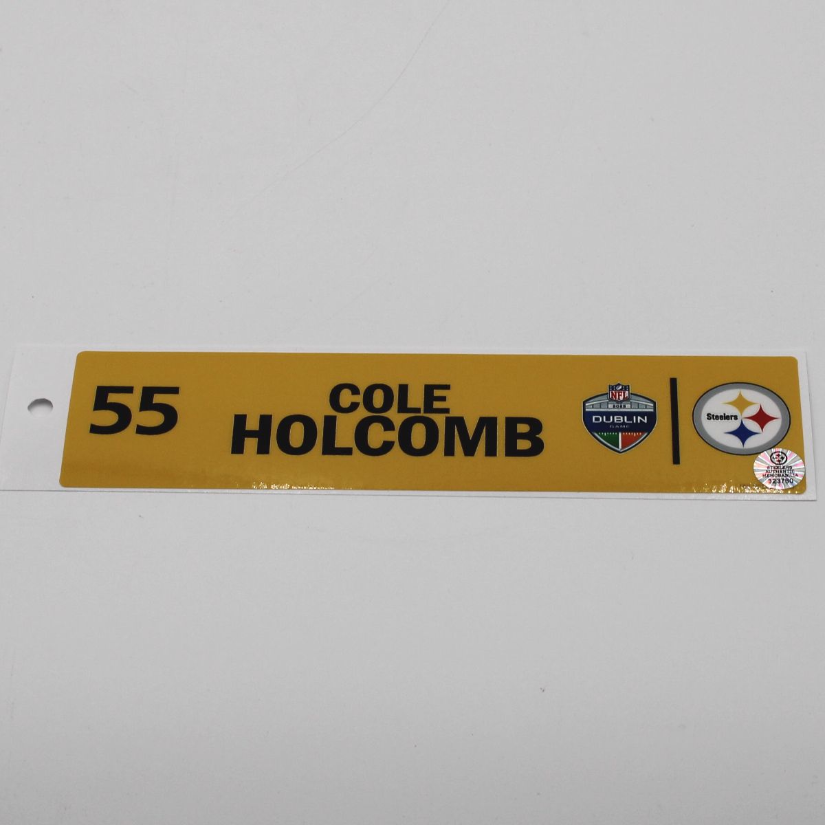 Pittsburgh Steelers #55 Cole Holcomb Team Issued Locker Room Tag vs Minnesota Vikings 9.28.25
