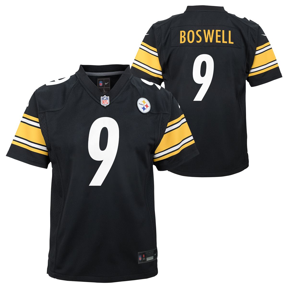 Chris Boswell #9 Youth Nike Replica Home Jersey