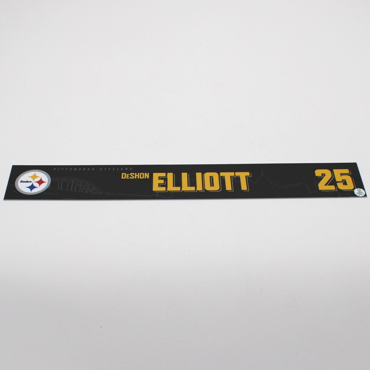 Pittsburgh Steelers #25 DeShon Elliott Game Used Locker Room Nameplate vs Green Bay Packers 10.26.25