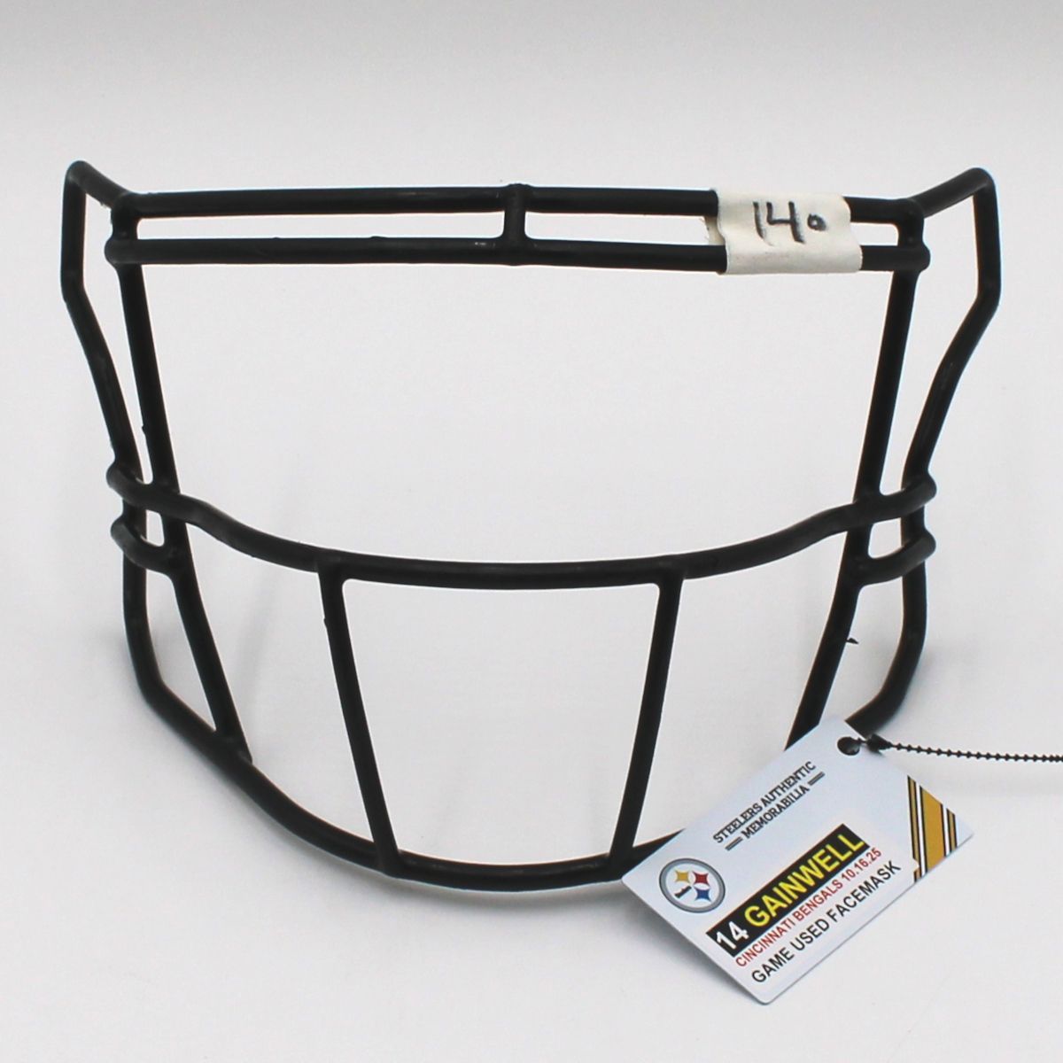 Pittsburgh Steelers #14 Kenneth Gainwell Game Used Facemask vs Cincinnati Bengals 10.16.25