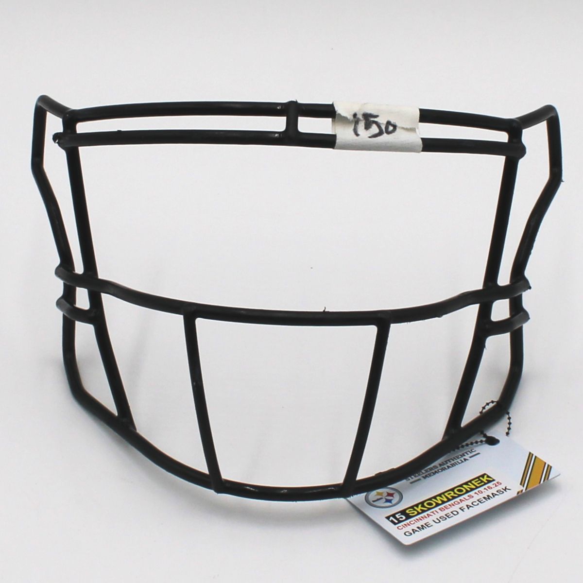 Pittsburgh Steelers #15 Ben Skowronek Game Used Facemask vs Cincinnati Bengals 10.16.25
