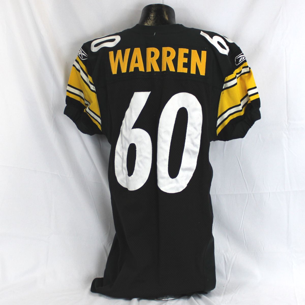 Pittsburgh Steelers #60 Greg Warren Game Used Home Jersey