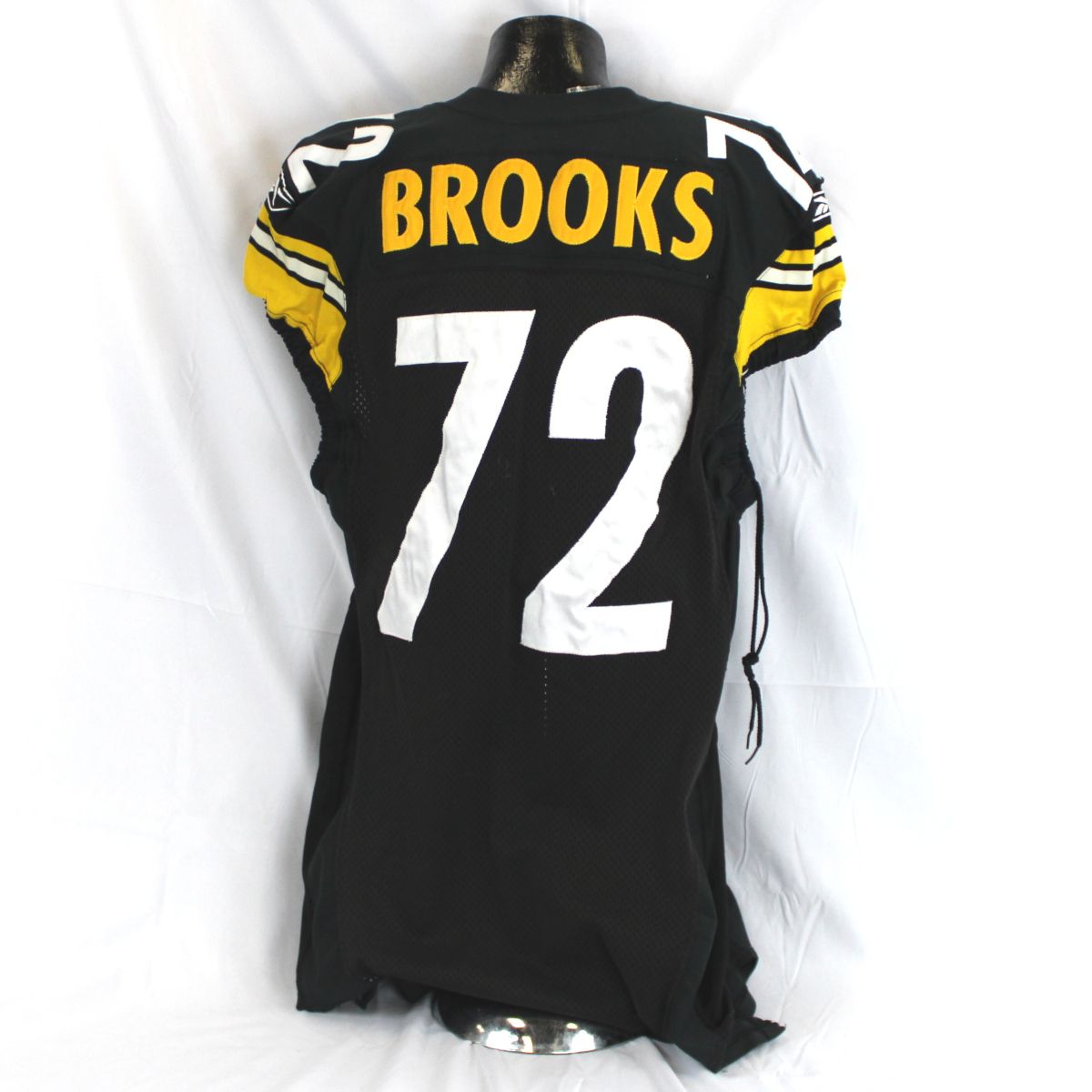 Pittsburgh Steelers #72 Barrett Brooks Game Used Home Jersey