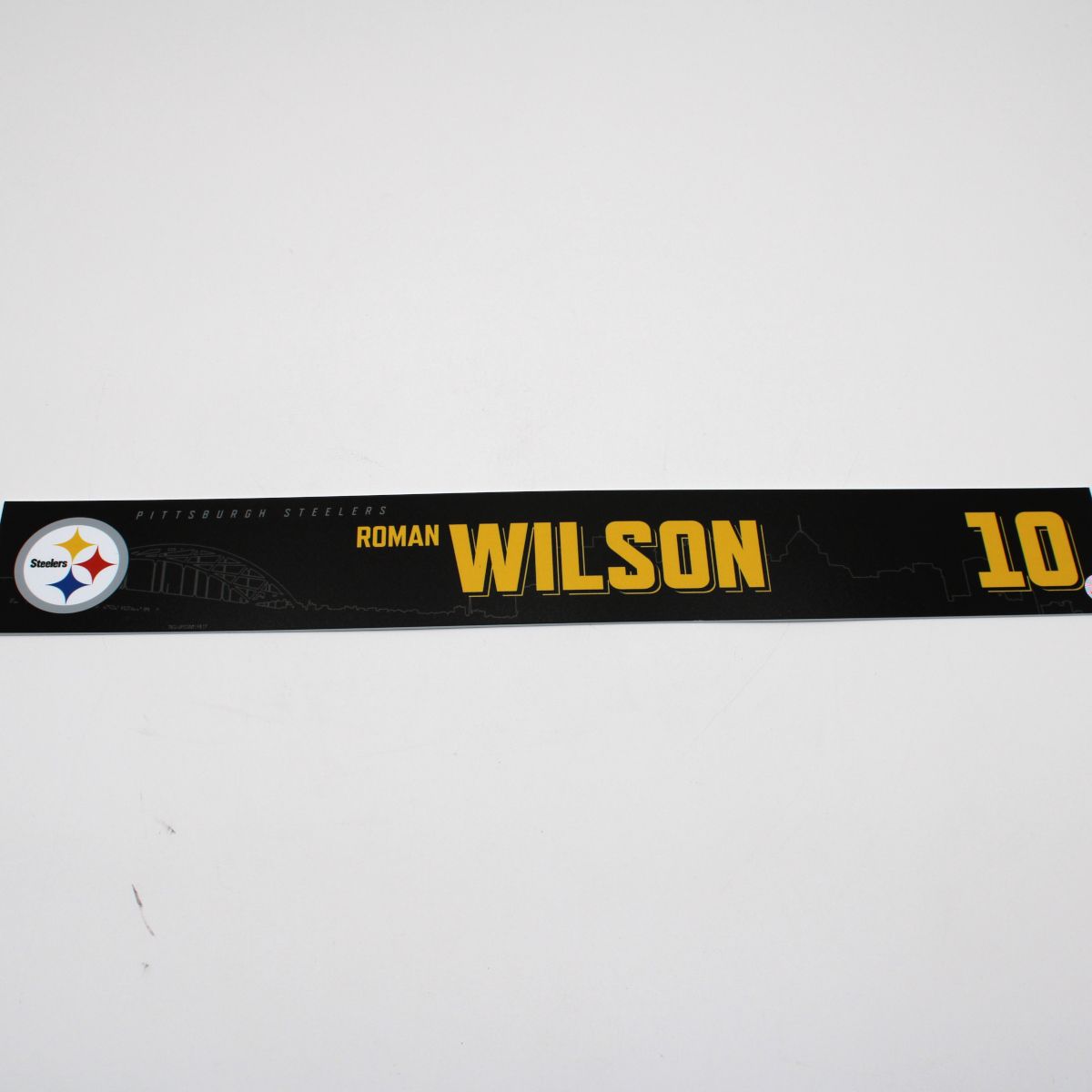 Pittsburgh Steelers #10 Roman Wilson Game Used Locker Room Nameplate vs Indianapolis Colts 11.2.25
