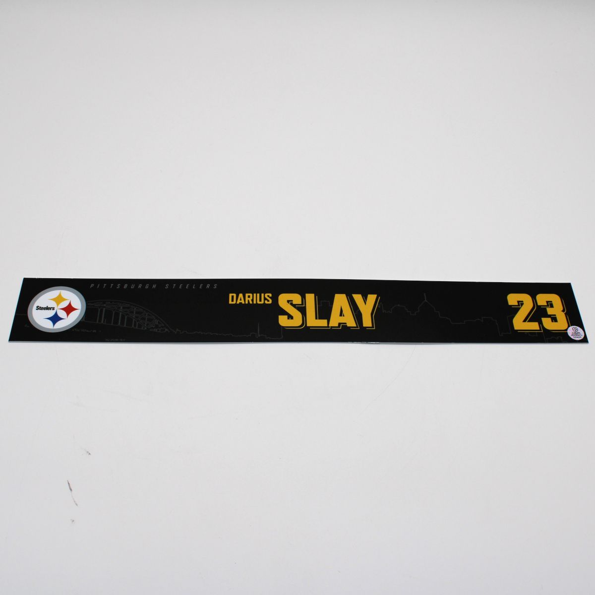 Pittsburgh Steelers #23 Darius Slay Game Used Locker Room Nameplate vs Indianapolis Colts 11.2.25