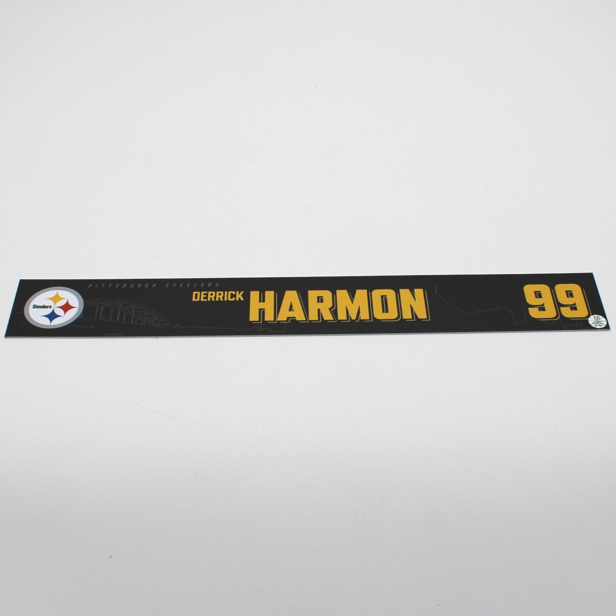 Pittsburgh Steelers #99 Derrick Harmon Game Used Locker Room Nameplate vs Indianapolis Colts 11.2.25