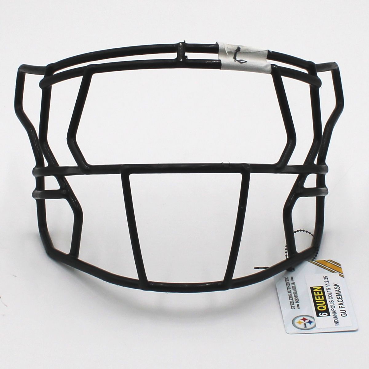 Pittsburgh Steelers #6 Patrick Queen Game Used Facemask vs Indianapolis Colts 11.2.25