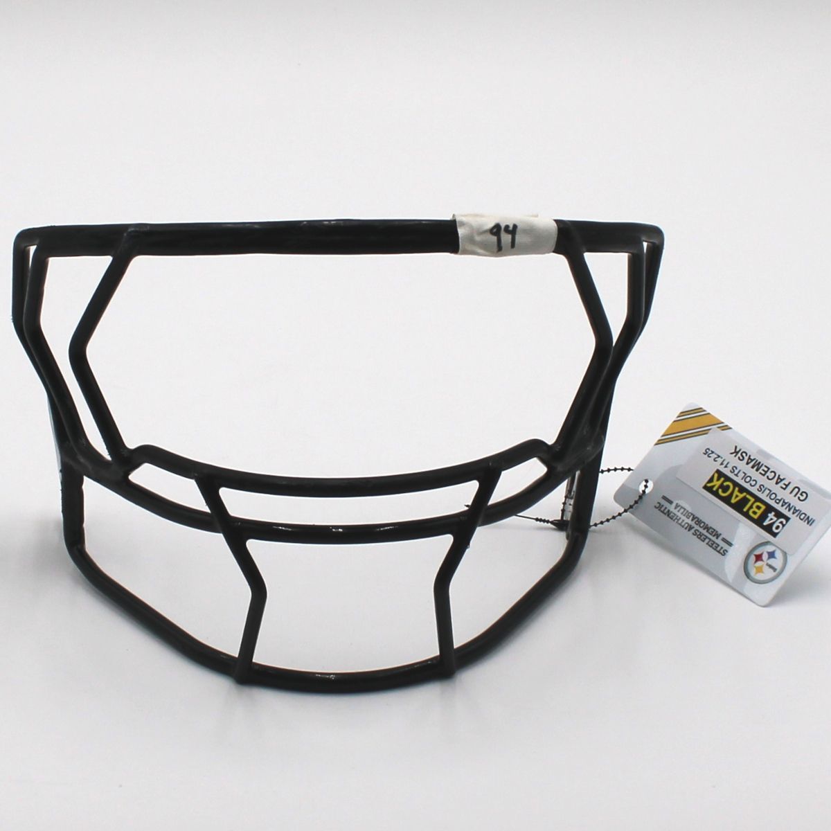 Pittsburgh Steelers #94 Yahya Black Game Used Facemask vs Indianapolis Colts 11.2.25