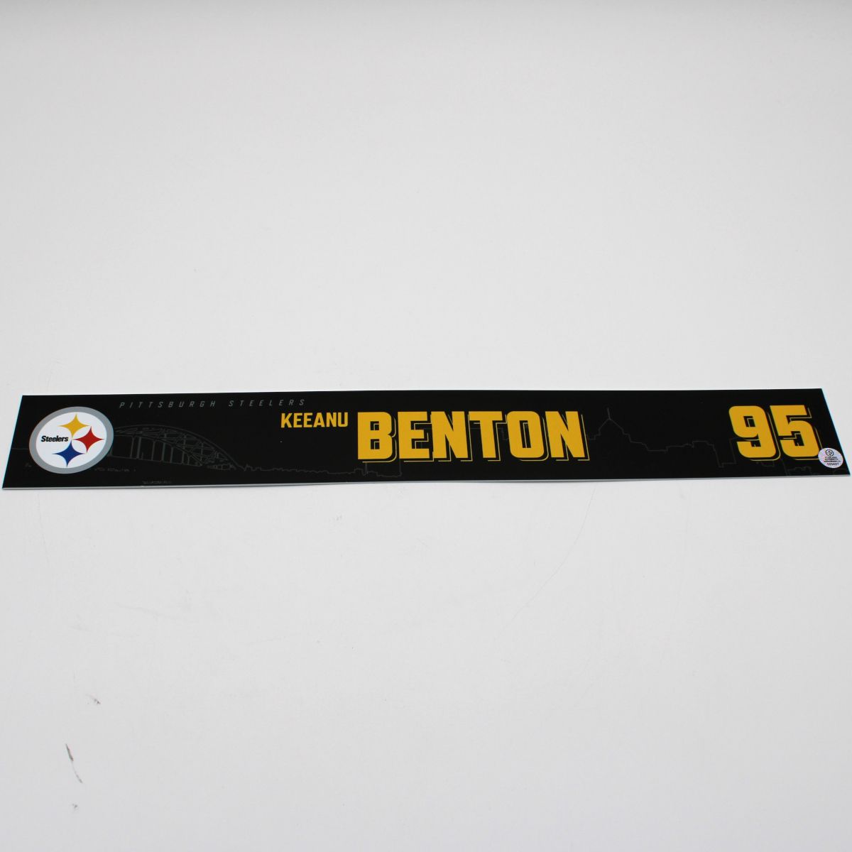 Pittsburgh Steelers #95 Keeanu Benton Game Used Locker Room Nameplate vs Cincinnati Bengals 11.16.25
