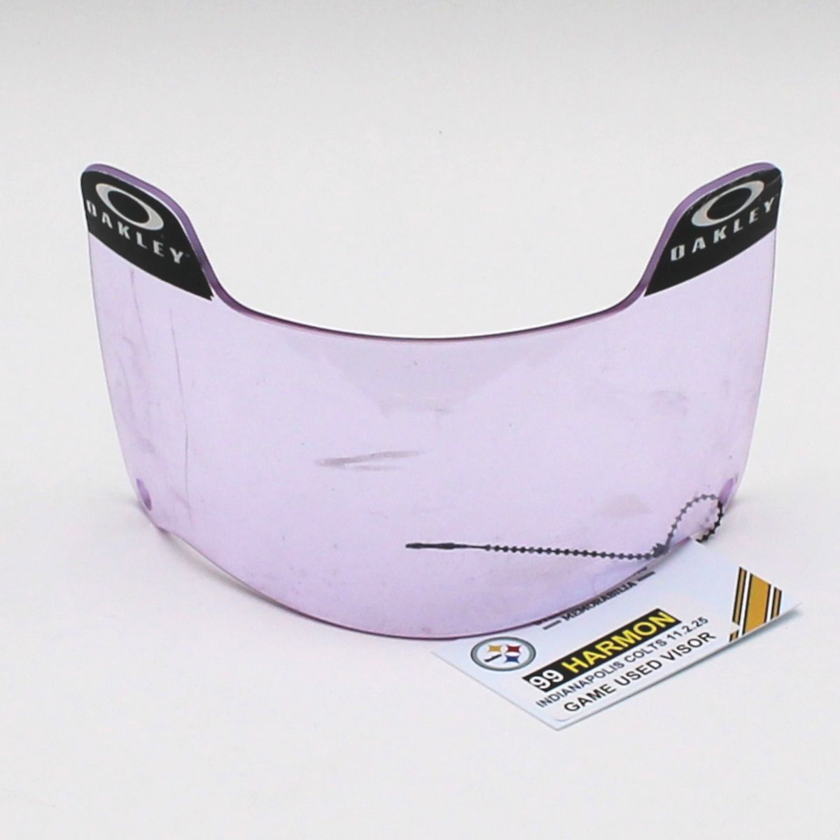 Pittsburgh Steelers #99 Derrick Harmon Game Used Helmet Visor vs Indianapolis Colts 11.2.25