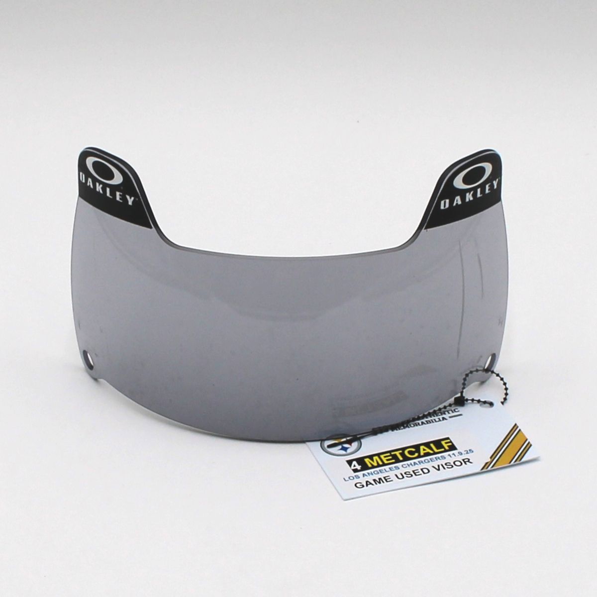 Pittsburgh Steelers #4 DK Metcalf Game Used Helmet Visor vs Los Angeles Chargers 11.9.25