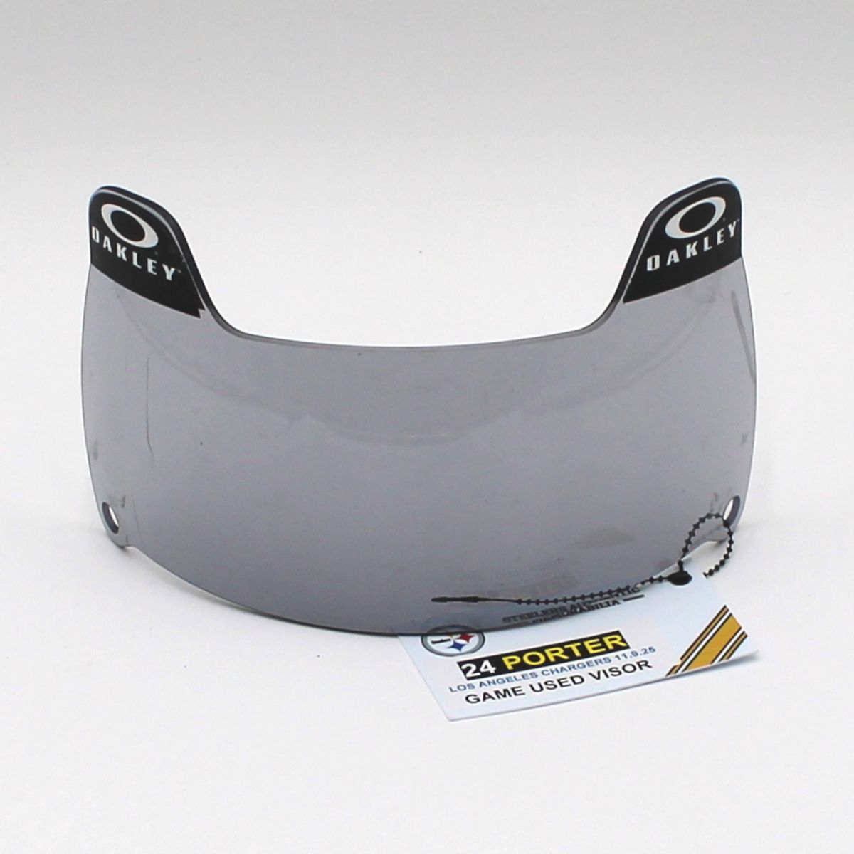 Pittsburgh Steelers #24 Joey Porter Game Used Helmet Visor vs Los Angeles Chargers 11.9.25