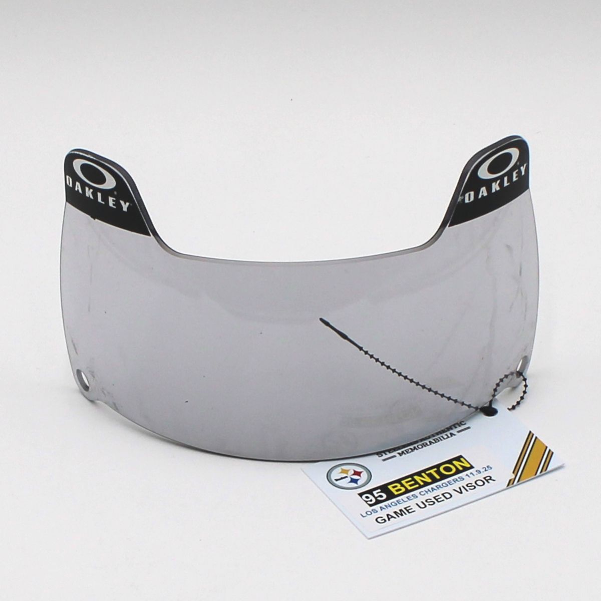 Pittsburgh Steelers #95 Keeanu Benton Game Used Helmet Visor vs Los Angeles Chargers 11.9.25