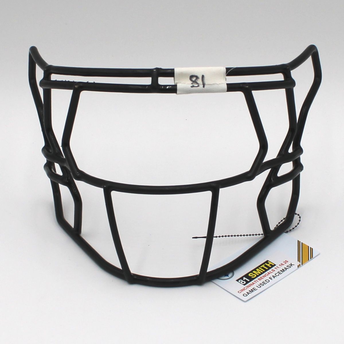 Pittsburgh Steelers #81 Jonnu Smith Game Used Facemask vs Cincinnati Bengals 11.16.25