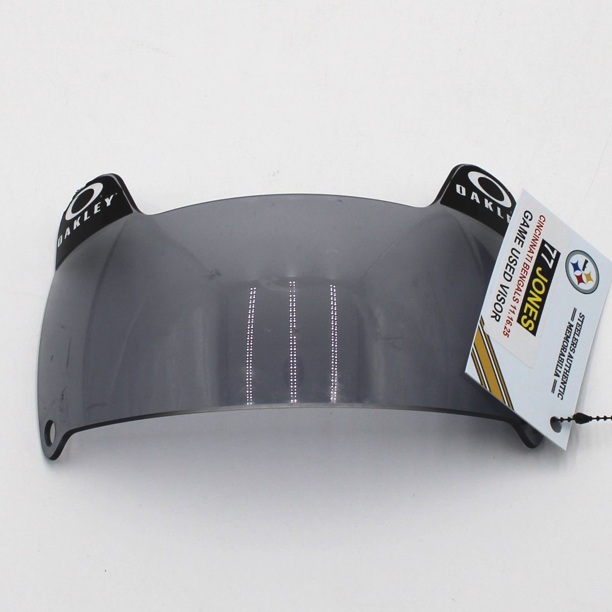 Pittsburgh Steelers #77 Broderick Jones Game Used Helmet Visor vs Cincinnati Bengals 11.16.25