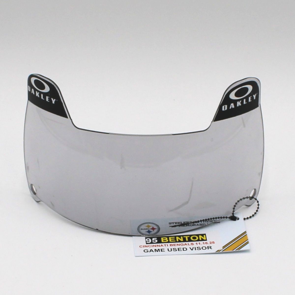 Pittsburgh Steelers #95 Keeanu Benton Game Used Helmet Visor vs Cincinnati Bengals 11.16.25