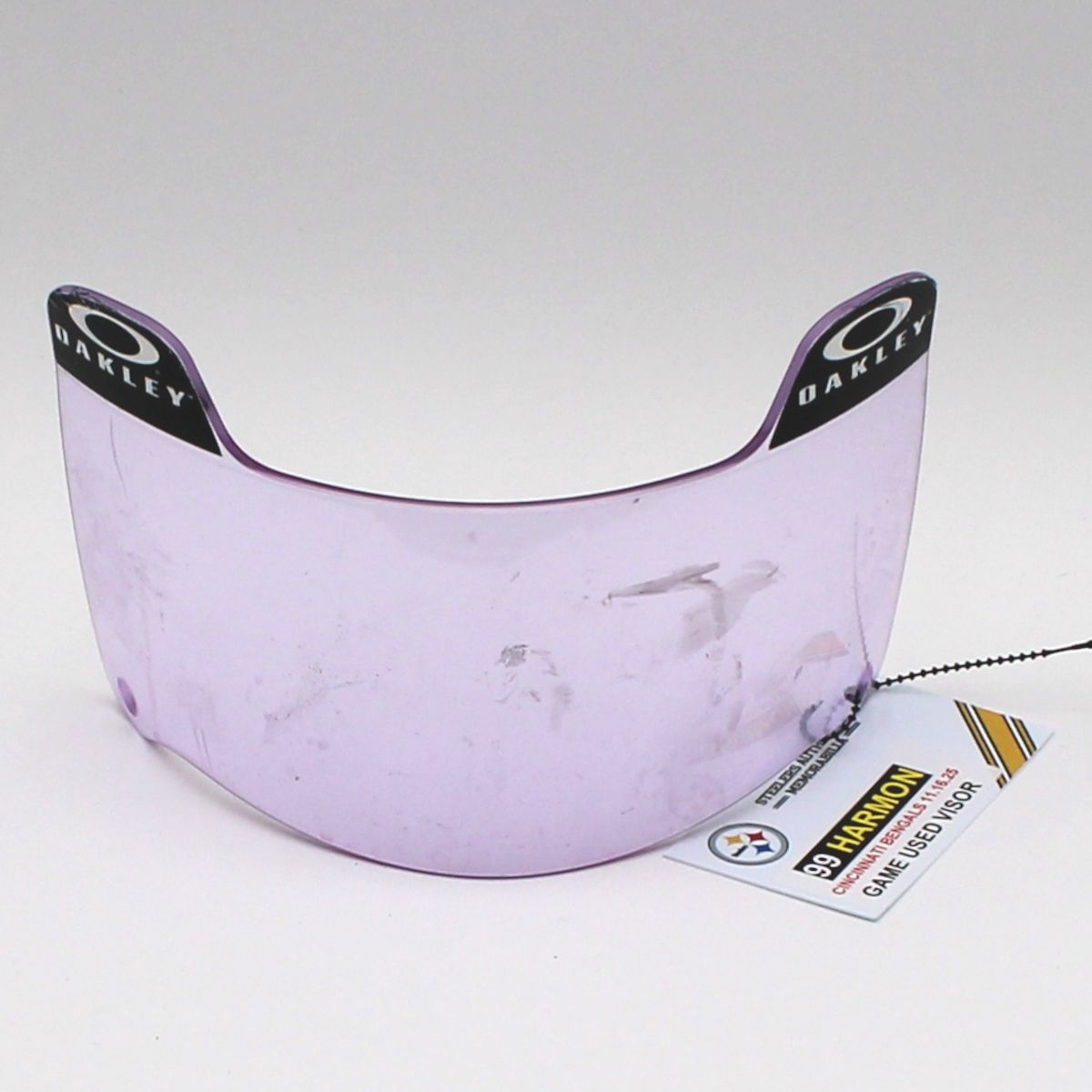 Pittsburgh Steelers #99 Derrick Harmon Game Used Helmet Visor vs Cincinnati Bengals 11.16.25