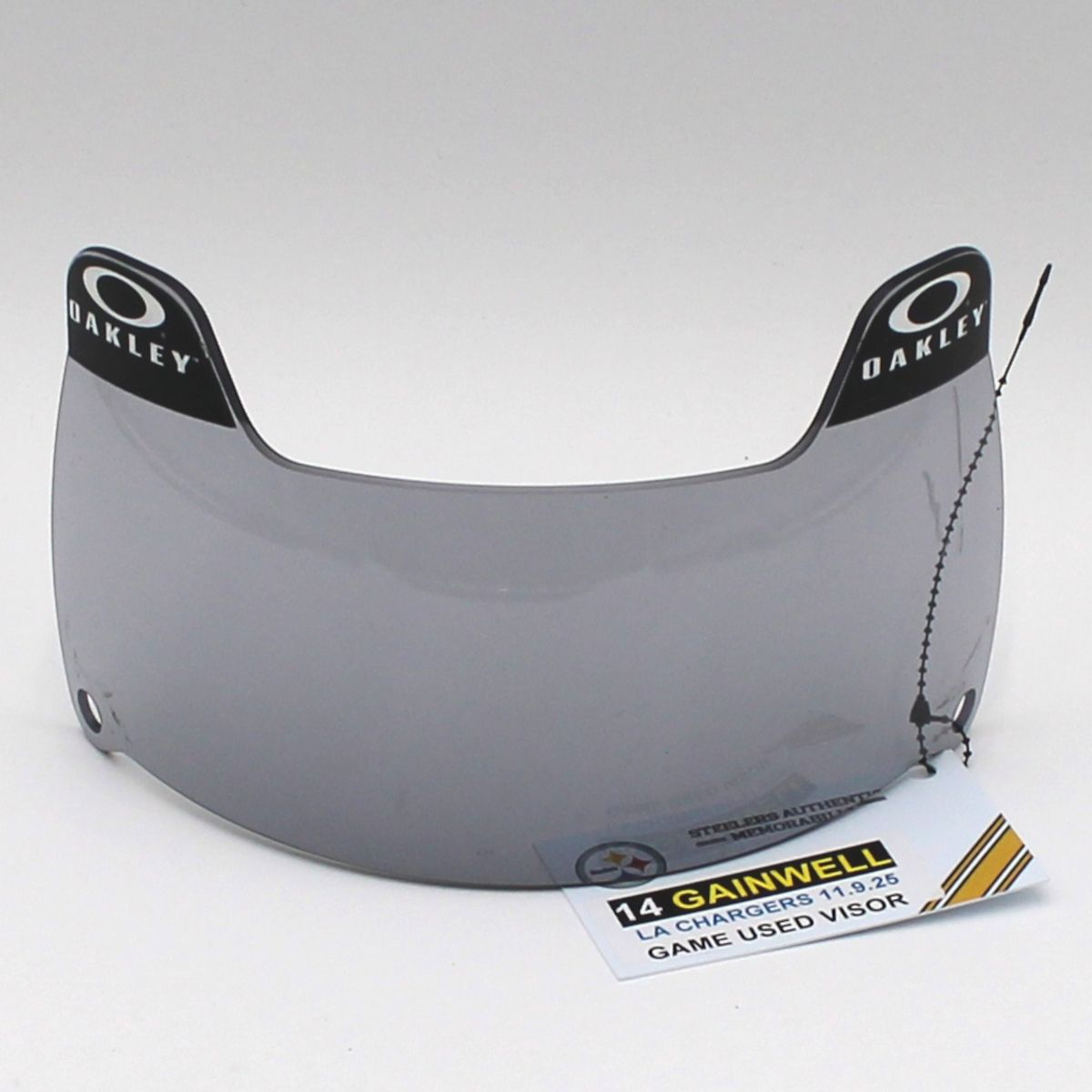 Pittsburgh Steelers #14 Kenneth Gainwell Game Used Helmet Visor vs Los Angeles Chargers 11.9.25