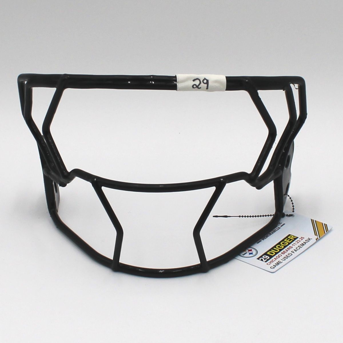 Pittsburgh Steelers #29 Kyle Dugger Game Used Facemask vs Chicago Bears 11.23.25