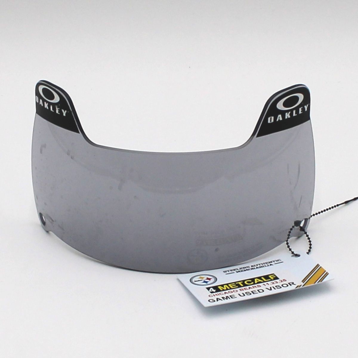 Pittsburgh Steelers #4 DK Metcalf Game Used Helmet Visor vs Chicago Bears 11.23.25