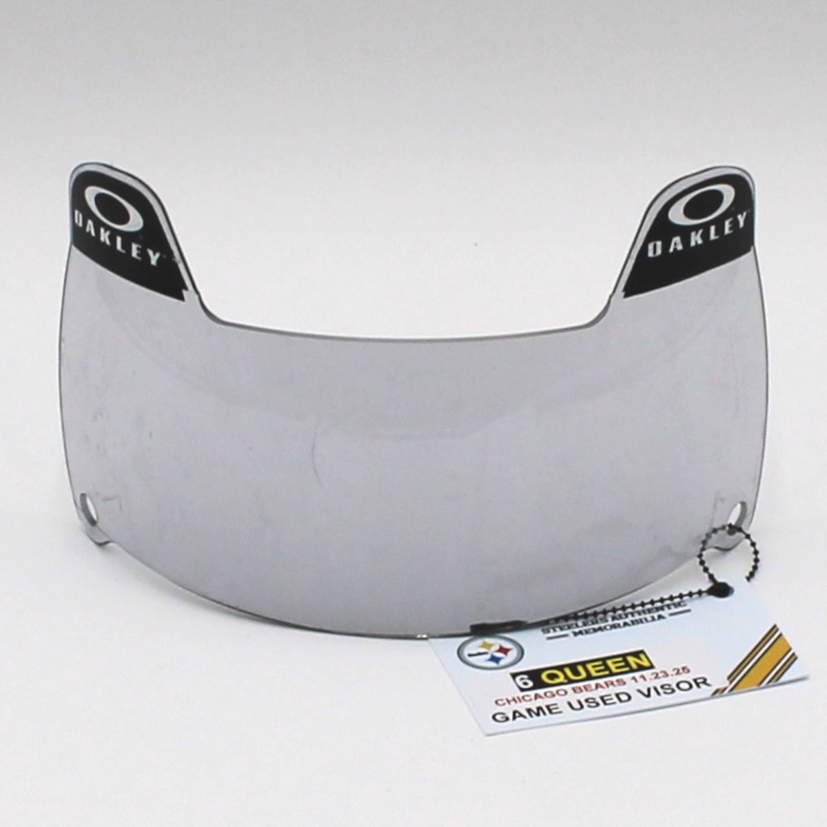 Pittsburgh Steelers #6 Patrick Queen Game Used Helmet Visor vs Chicago Bears 11.23.25