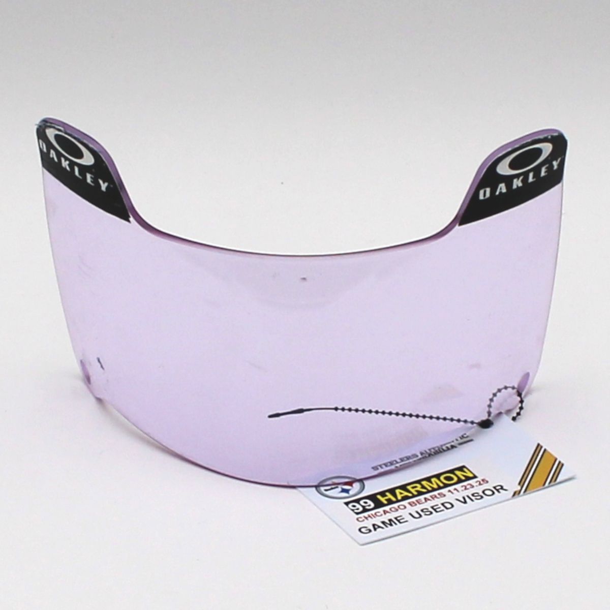 Pittsburgh Steelers #99 Derrick Harmon Game Used Helmet Visor vs Chicago Bears 11.23.25