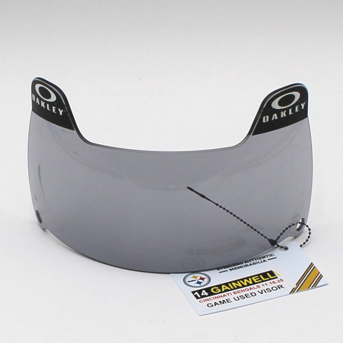 Pittsburgh Steelers #14 Kenneth Gainwell Game Used Helmet Visor vs Cincinnati Bengals 11.16.25