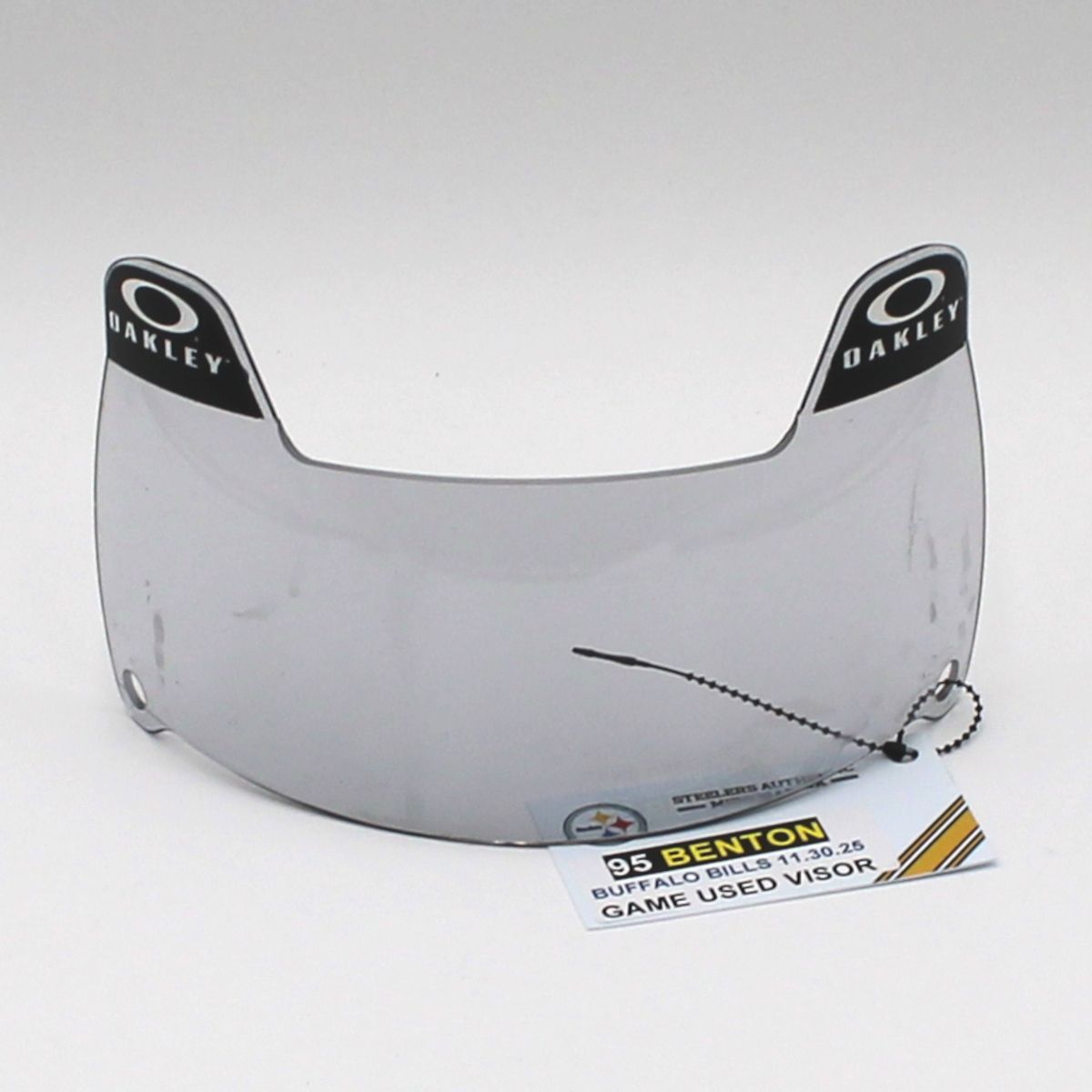 Pittsburgh Steelers #95 Keeanu Benton Game Used Helmet Visor vs Buffalo Bills 11.30.25