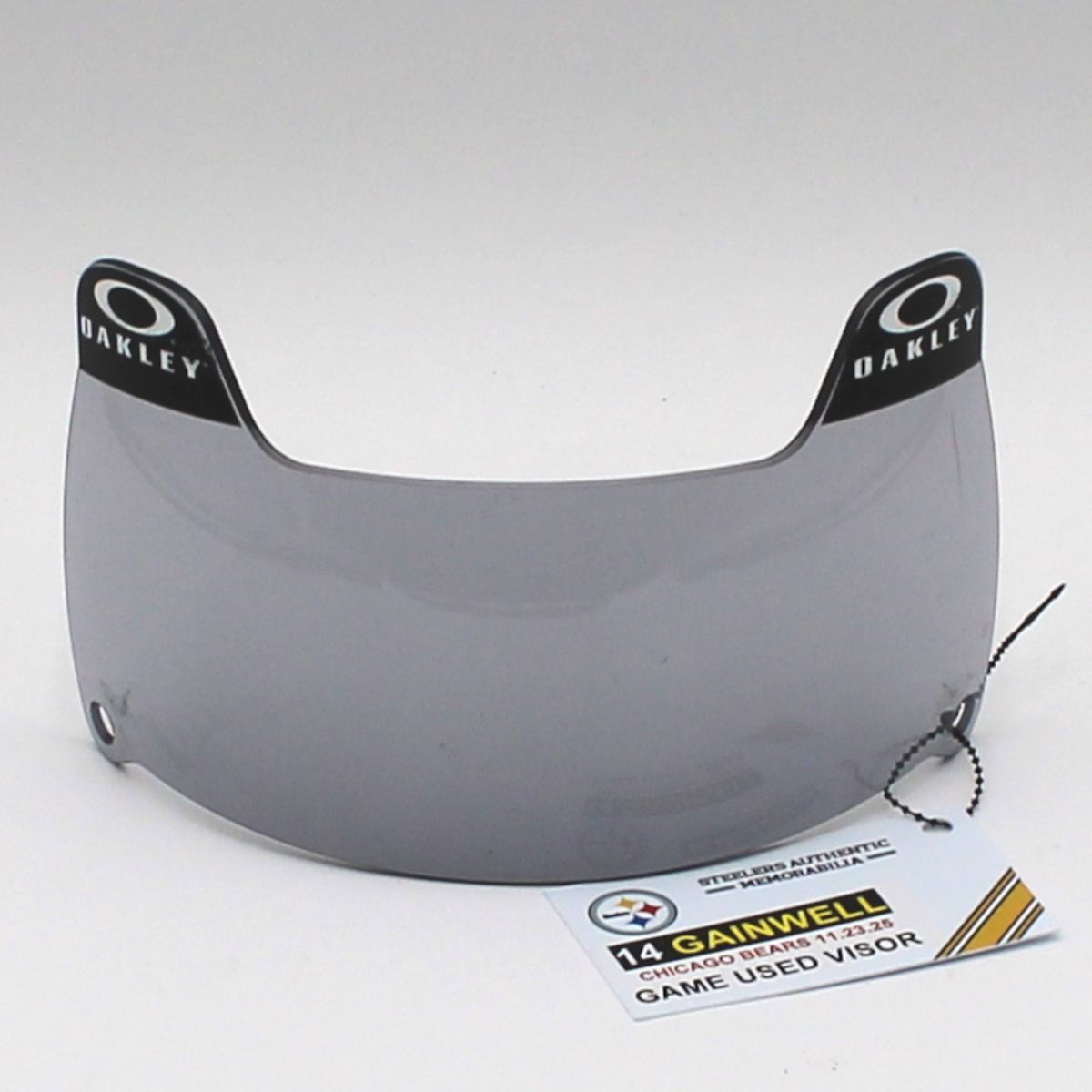 Pittsburgh Steelers #14 Kenneth Gainwell Game Used Helmet Visor vs Chicago Bears 11.23.25