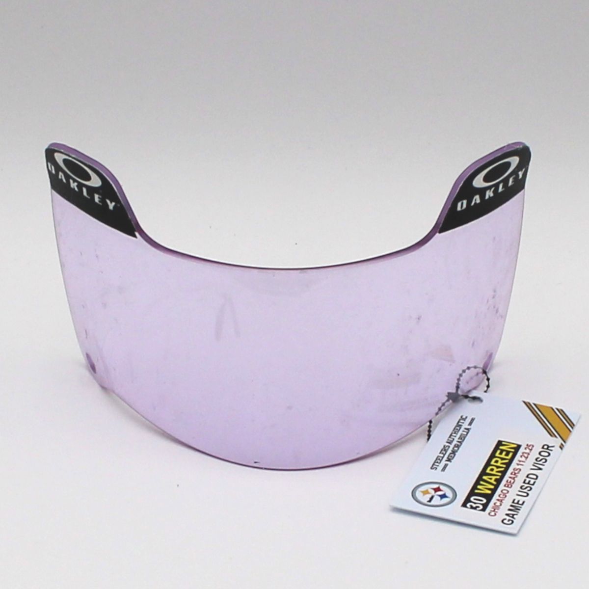 Pittsburgh Steelers #30 Jaylen Warren Game Used Helmet Visor vs Chicago Bears 11.23.25