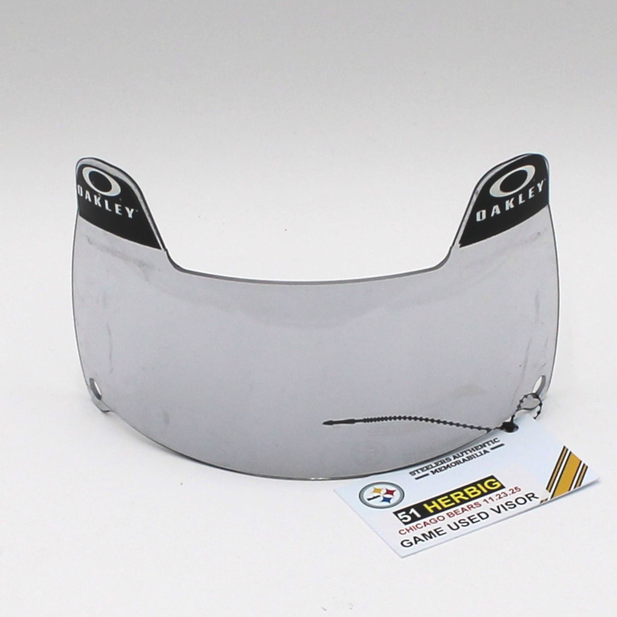 Pittsburgh Steelers #51 Nick Herbig Game Used Helmet Visor vs Chicago Bears 11.23.25