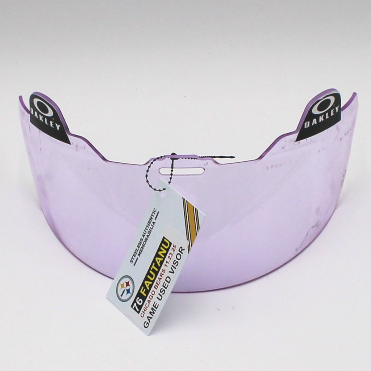 Pittsburgh Steelers #76 Troy Fautanu Game Used Helmet Visor vs Chicago Bears 11.23.25