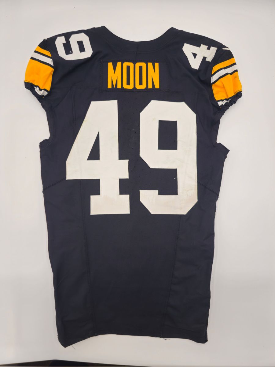 Pittsburgh Steelers #49 Jeremiah Moon Game Used Unlaundered Throwback Jersey