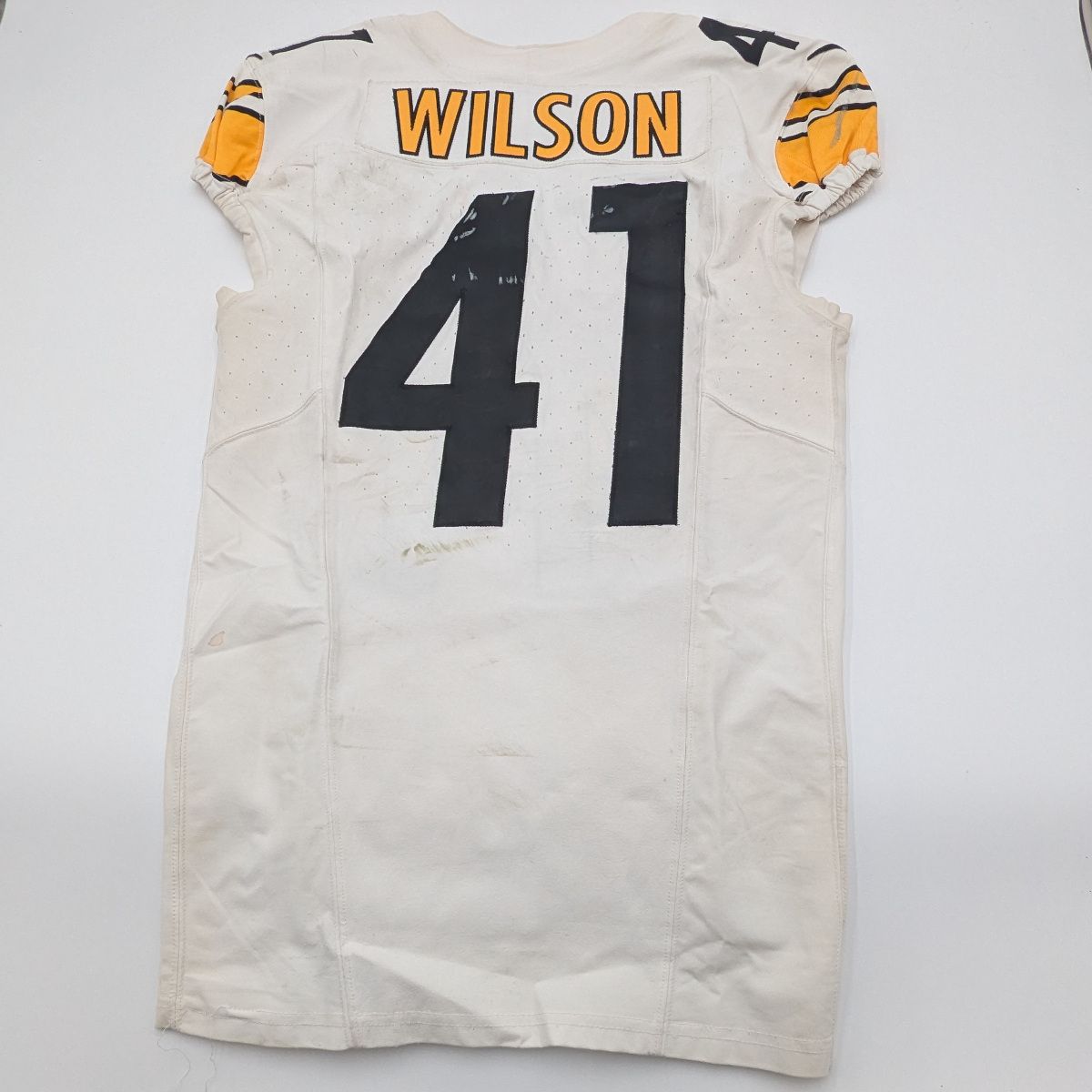 Pittsburgh Steelers #41 Payton Wilson Game Used Unlaundered Away Jersey