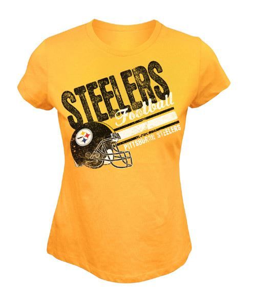 Pittsburgh Steelers Women's Gold Timeout T-Shirt
