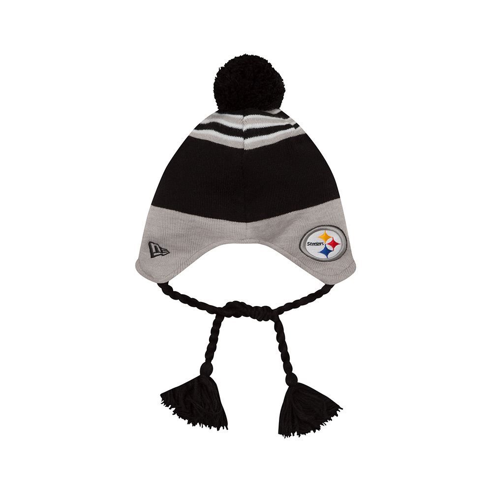 Pittsburgh Steelers New Era Wintry Worded Tassel Knit Cap 3 Pittsburgh Steelers New Era Wintry Worded Tassel Knit Cap