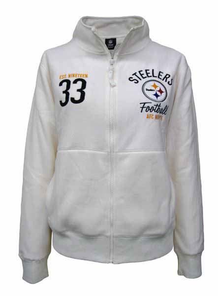 Pittsburgh Steelers 5th & Ocean Women's Cream Polar Fleece Jacket