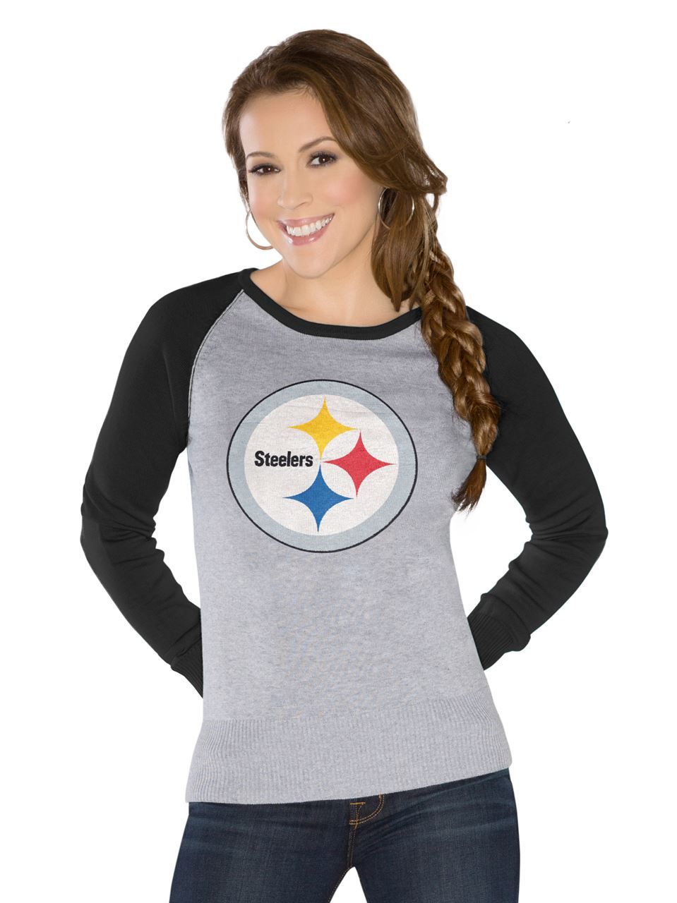 Pittsburgh Steelers Women's Touch Fan For Life Grey Sweater