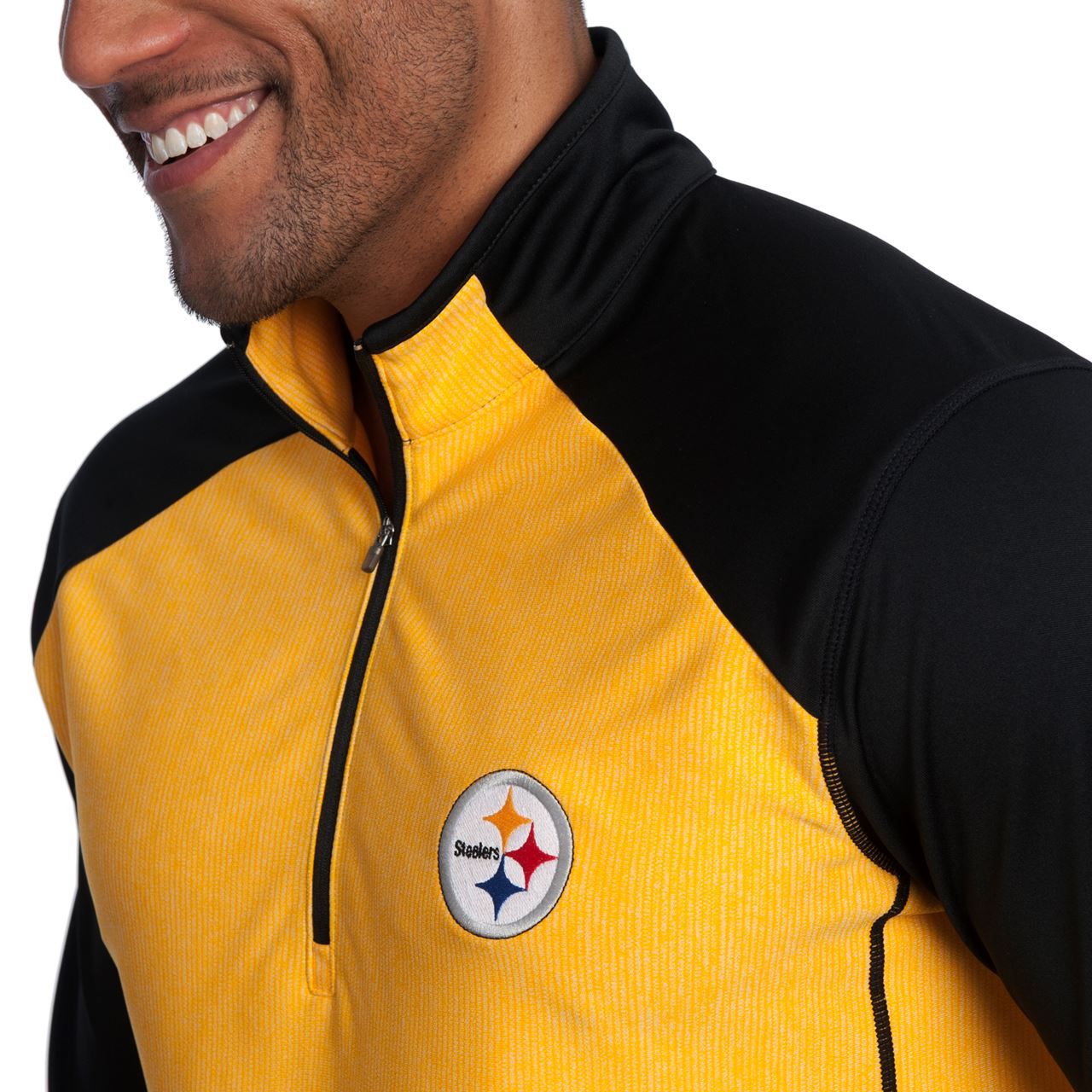 Pittsburgh Steelers Antigua Playmaker Pull-over 1/4 Zip Top