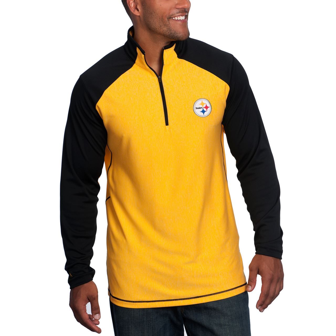 Pittsburgh Steelers Antigua Playmaker Pull-over 1/4 Zip Top