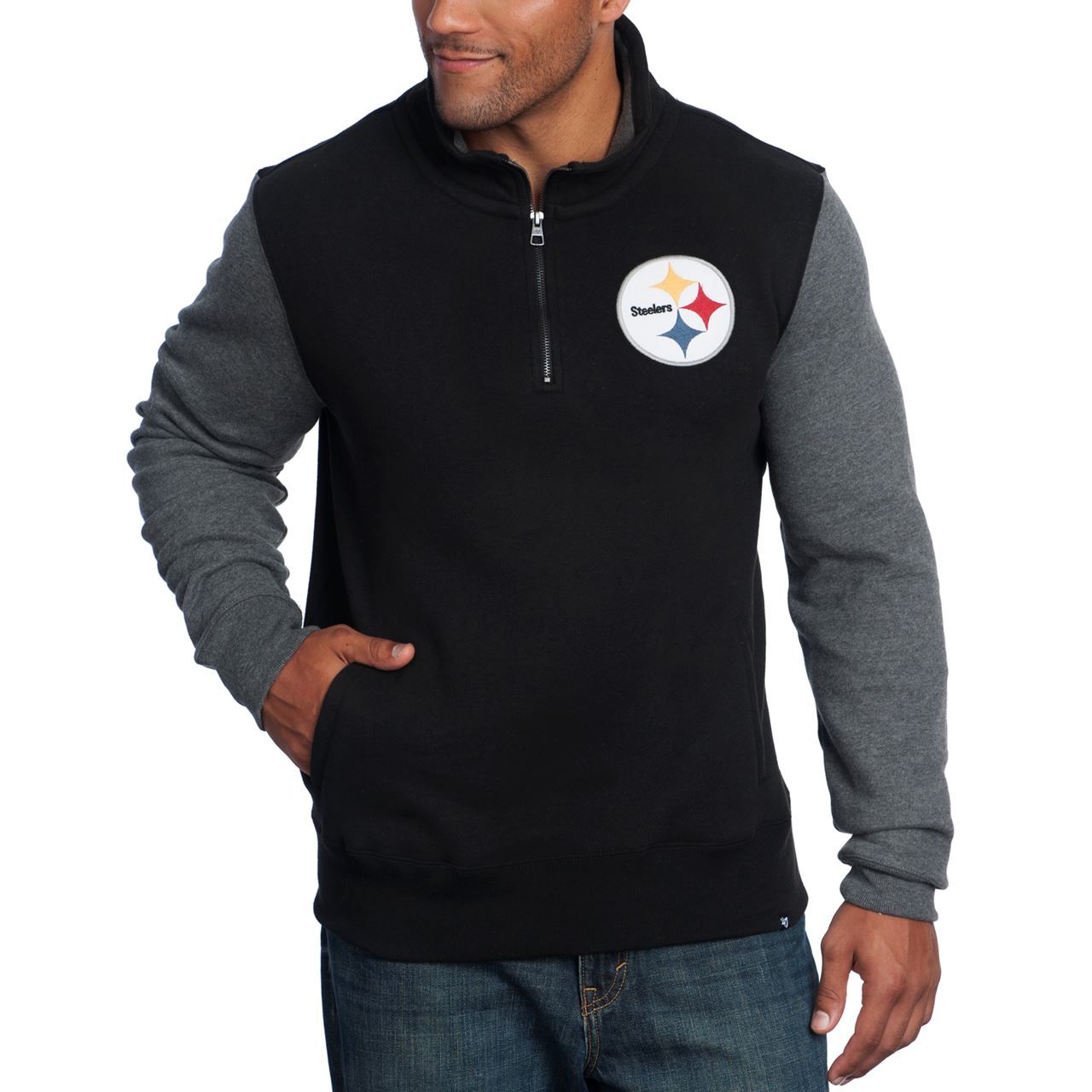 Pittsburgh Steelers '47 Triple Coverage 1/4 Zip Fleece Top