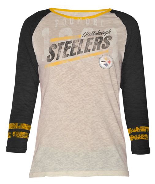 Pittsburgh Steelers Women's Onside Kick 3/4 Sleeve Tee