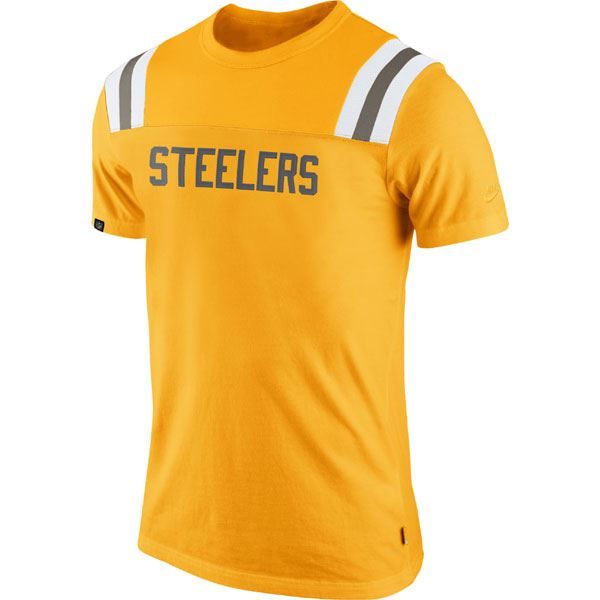 Pittsburgh Steelers Nike Washed Gold Football Top