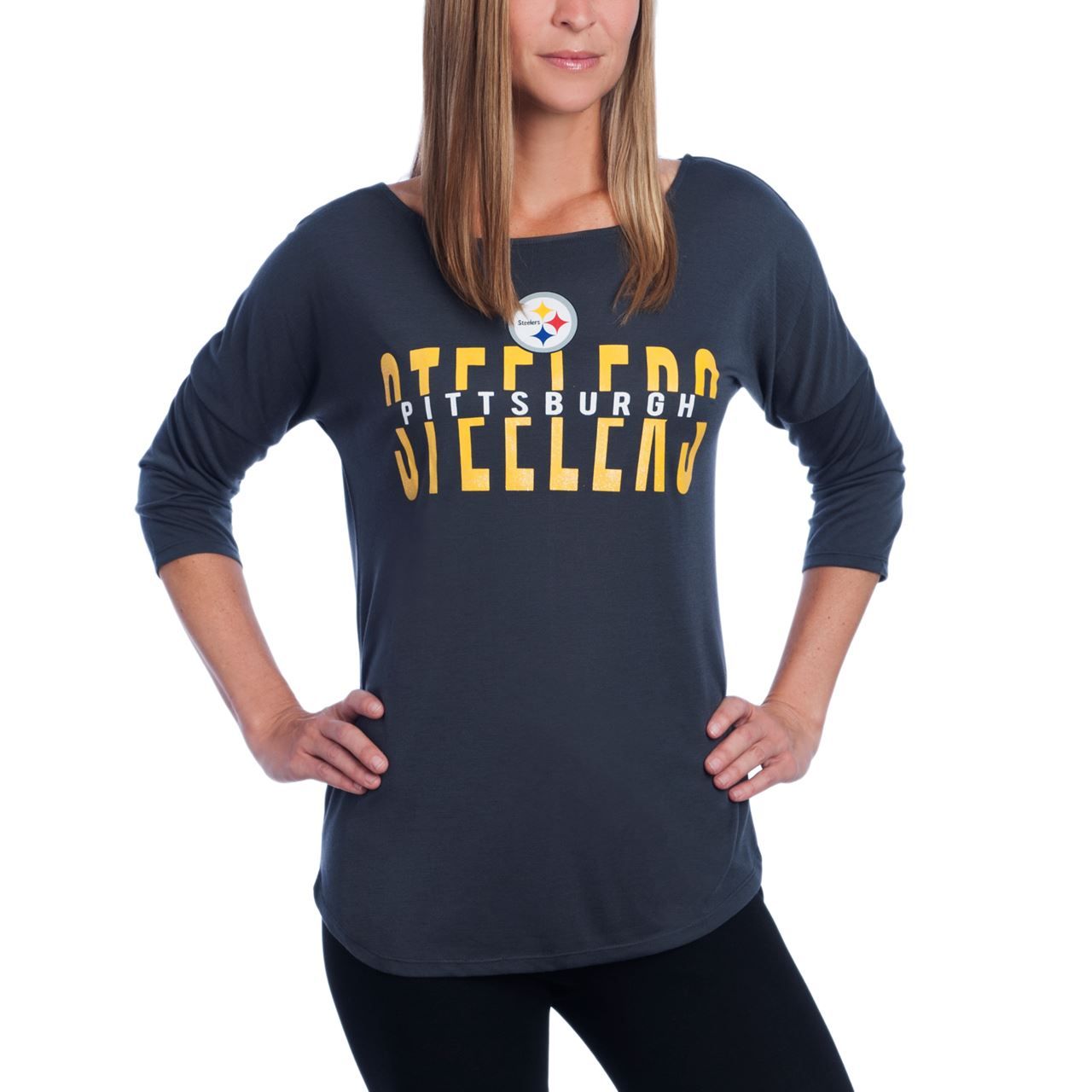 Pittsburgh Steelers Women's Loungewear 3/4 Sleeve Top