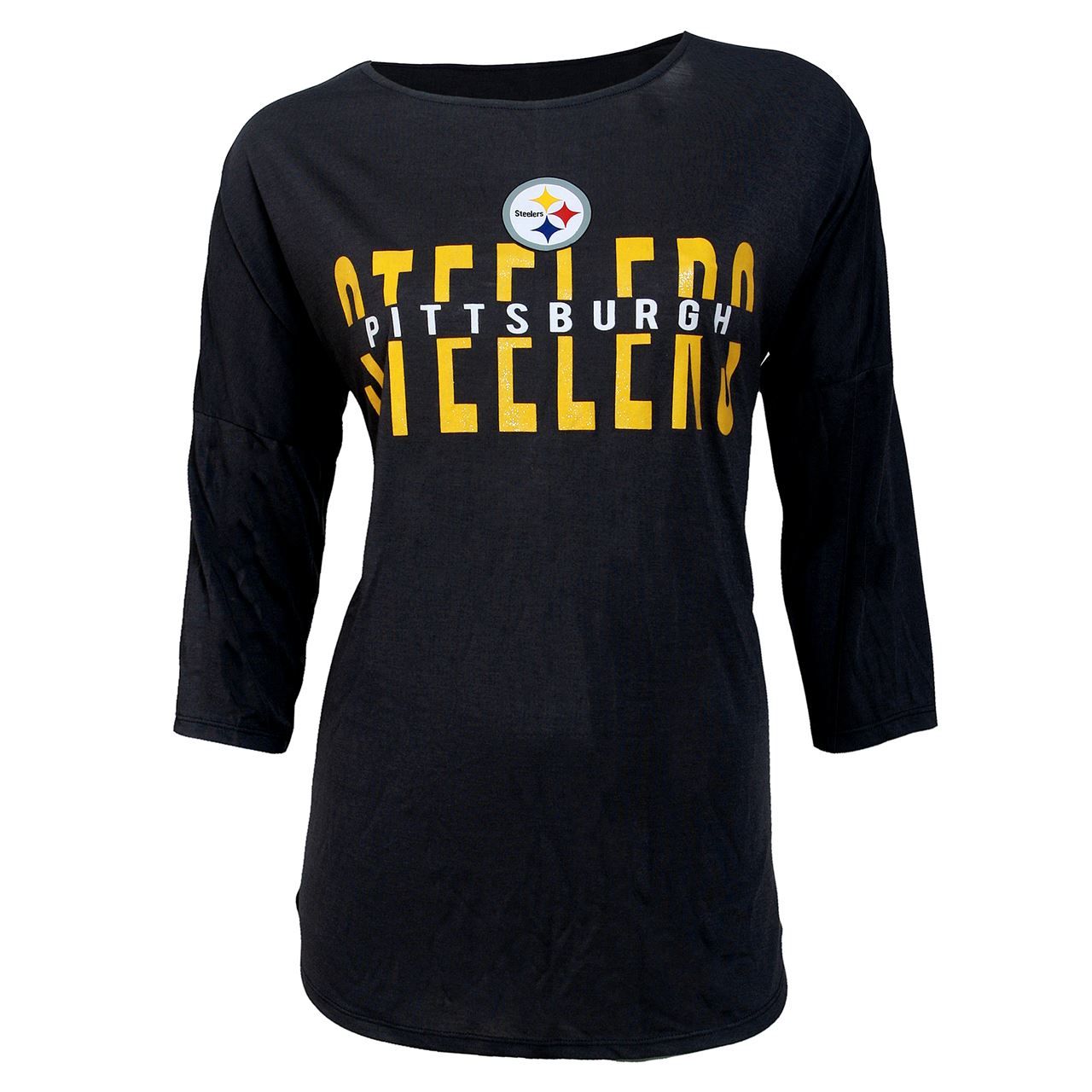Pittsburgh Steelers Women's Loungewear 3/4 Sleeve Top 3 Pittsburgh Steelers Women's Loungewear 3/4 Sleeve Top