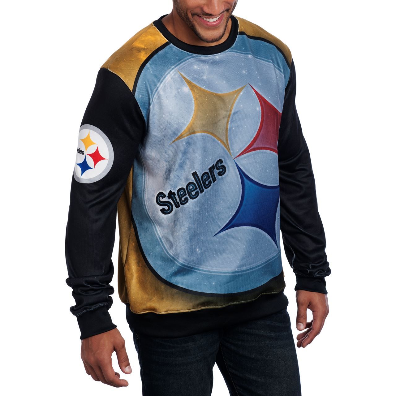 Pittsburgh Steelers Printed Space Warp Sweater