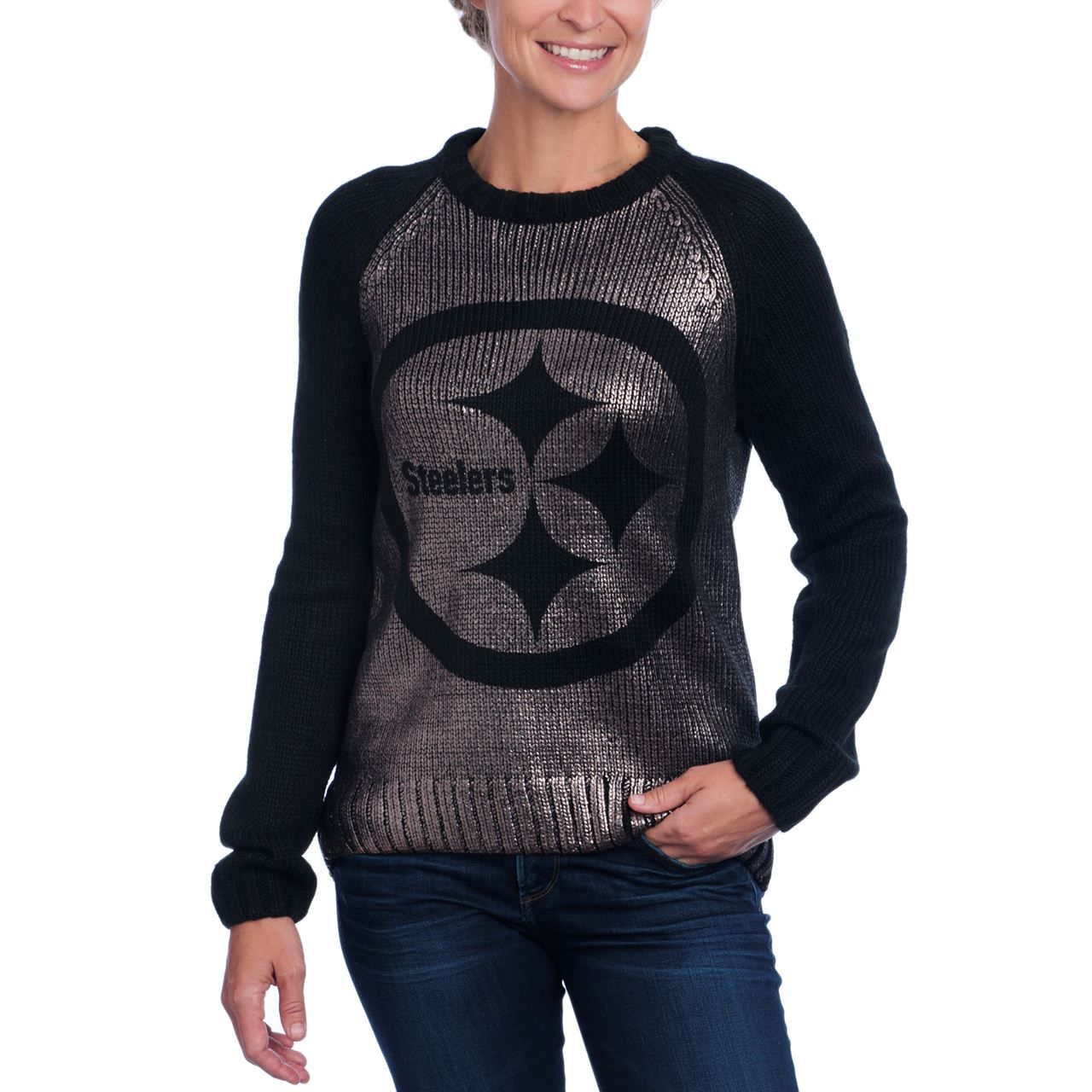 Pittsburgh Steelers Touch Women's Shine On Sweater 3 Pittsburgh Steelers Touch Women's Shine On Sweater